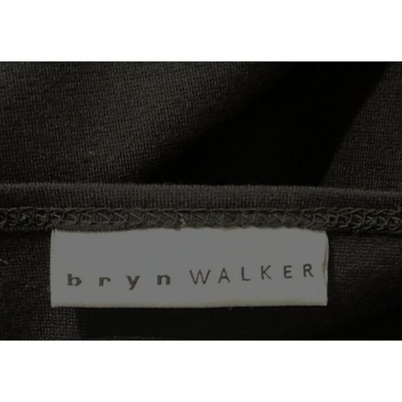 BRYN WALKER Modal‎ Knit Dress Women's Small Asymmetrical Hem Black Lagenlook USA - Picture 5 of 6